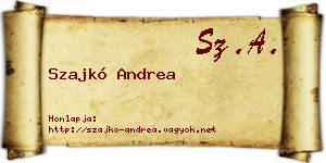 Szajkó Andrea névjegykártya