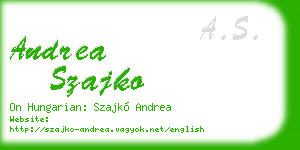 andrea szajko business card